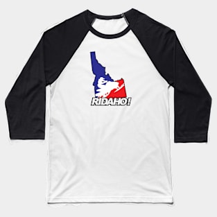 Ridaho! Snowmobile Baseball T-Shirt